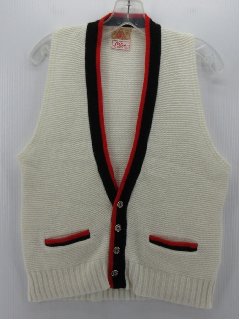 VGT Binghamton Knitting Sweater Small 50s 60s Cardigan Vest Orlon *